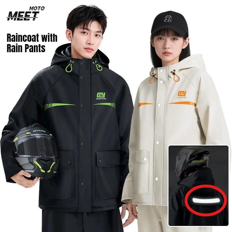 Cycling Gear Rain - Ensemble imperméable chaud avec pantalon de