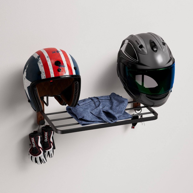 Cycling Gear Shelf - Support mural multifonctionnel pour casque, support