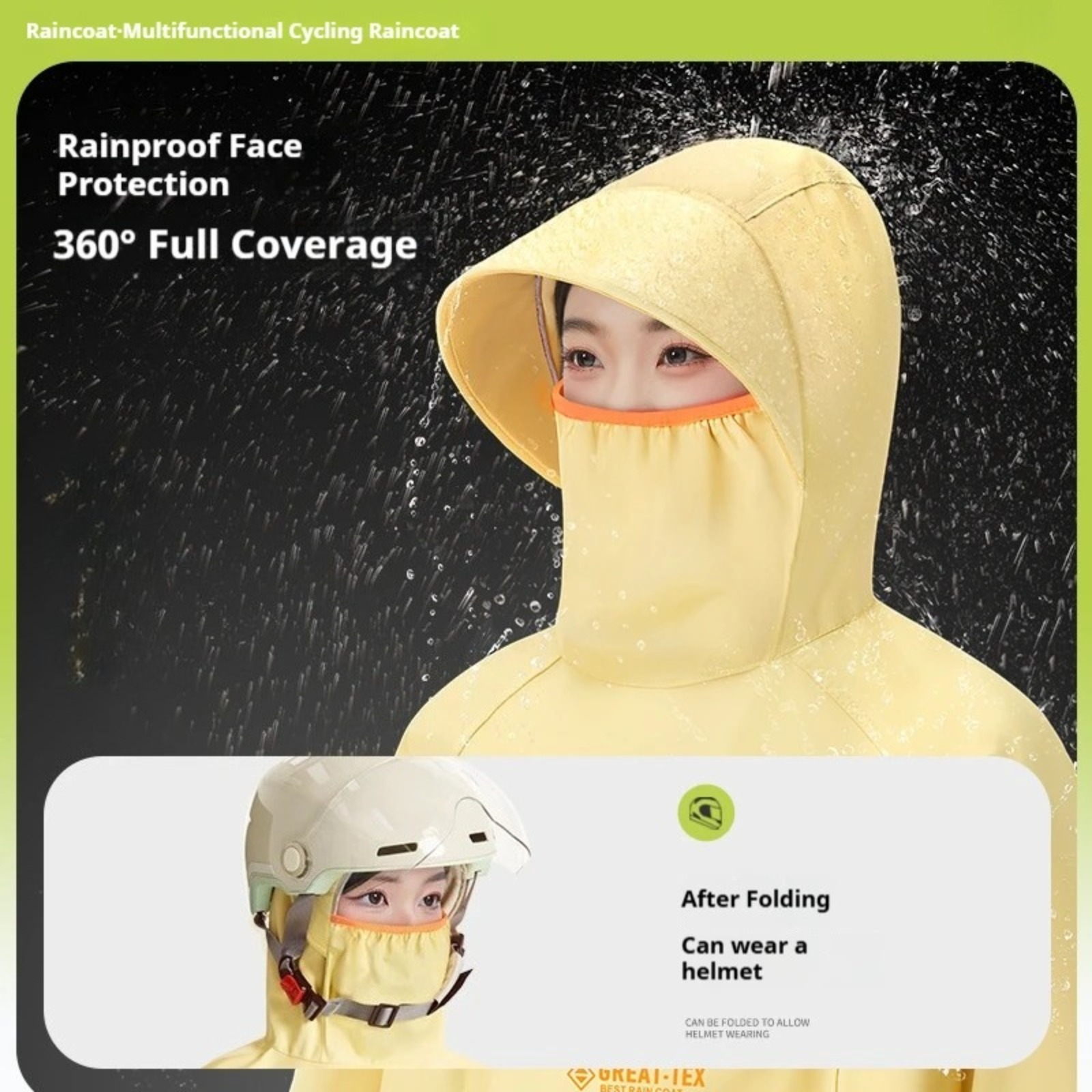 Poncho imperméable pour le cyc - Cycling Gear Rain avis et prix