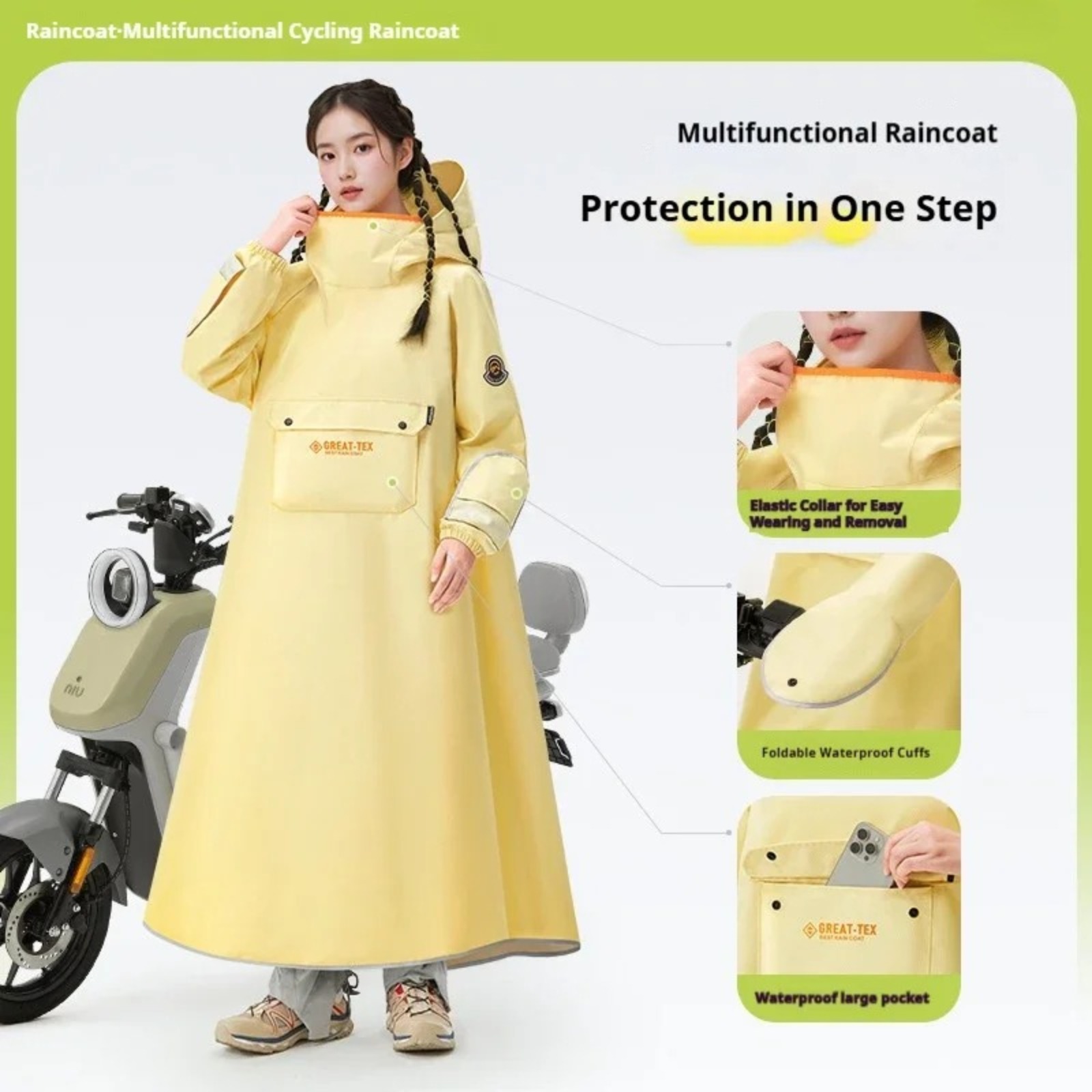 Poncho imperméable pour le cyc - Cycling Gear Rain avis et prix