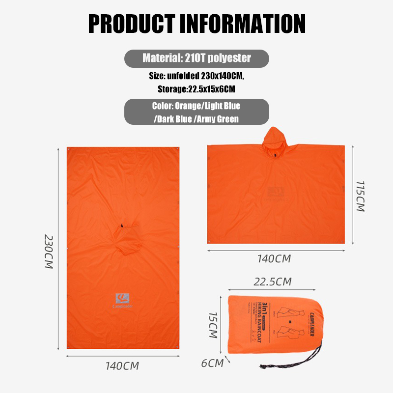 Poncho de pluie léger 3-en-1,  - Cycling Gear Rain avis et prix
