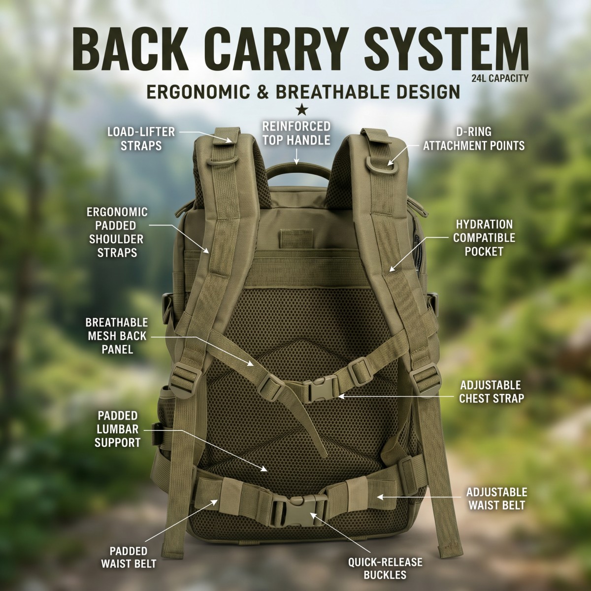 Sac à dos tactique Molle 24L p - Cycling Gear Duffle avis et prix