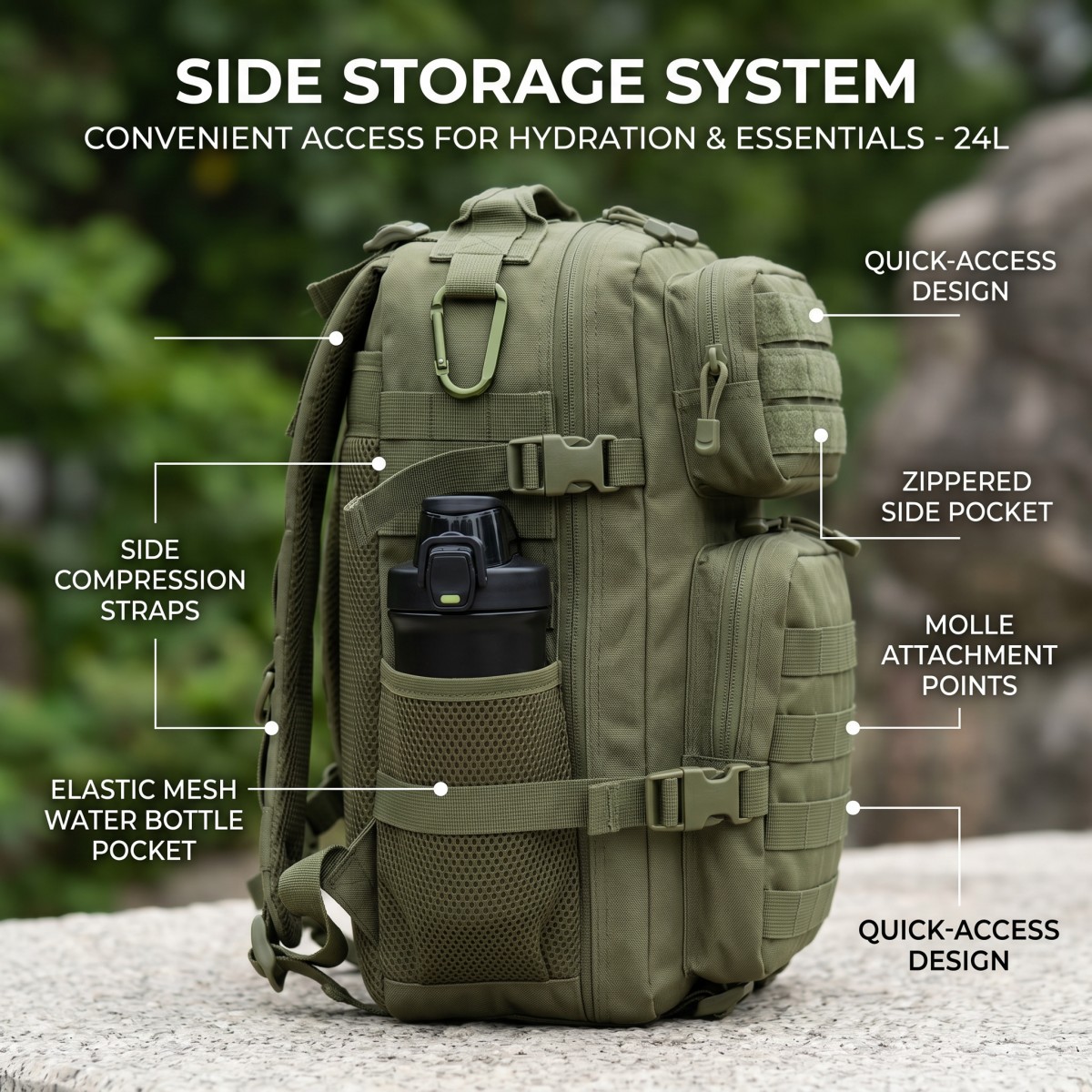 Sac à dos tactique Molle 24L p - Cycling Gear Duffle avis et prix