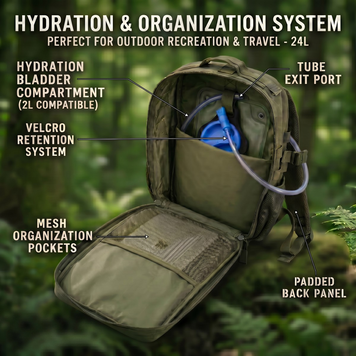 Sac à dos tactique Molle 24L p - Cycling Gear Duffle avis et prix