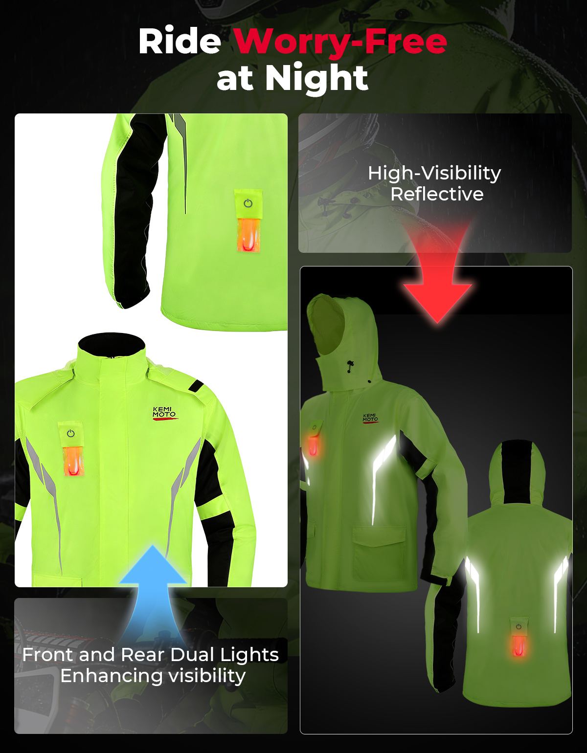 KEMIMOTO Ensemble imperméable  - Cycling Gear Rain avis et prix
